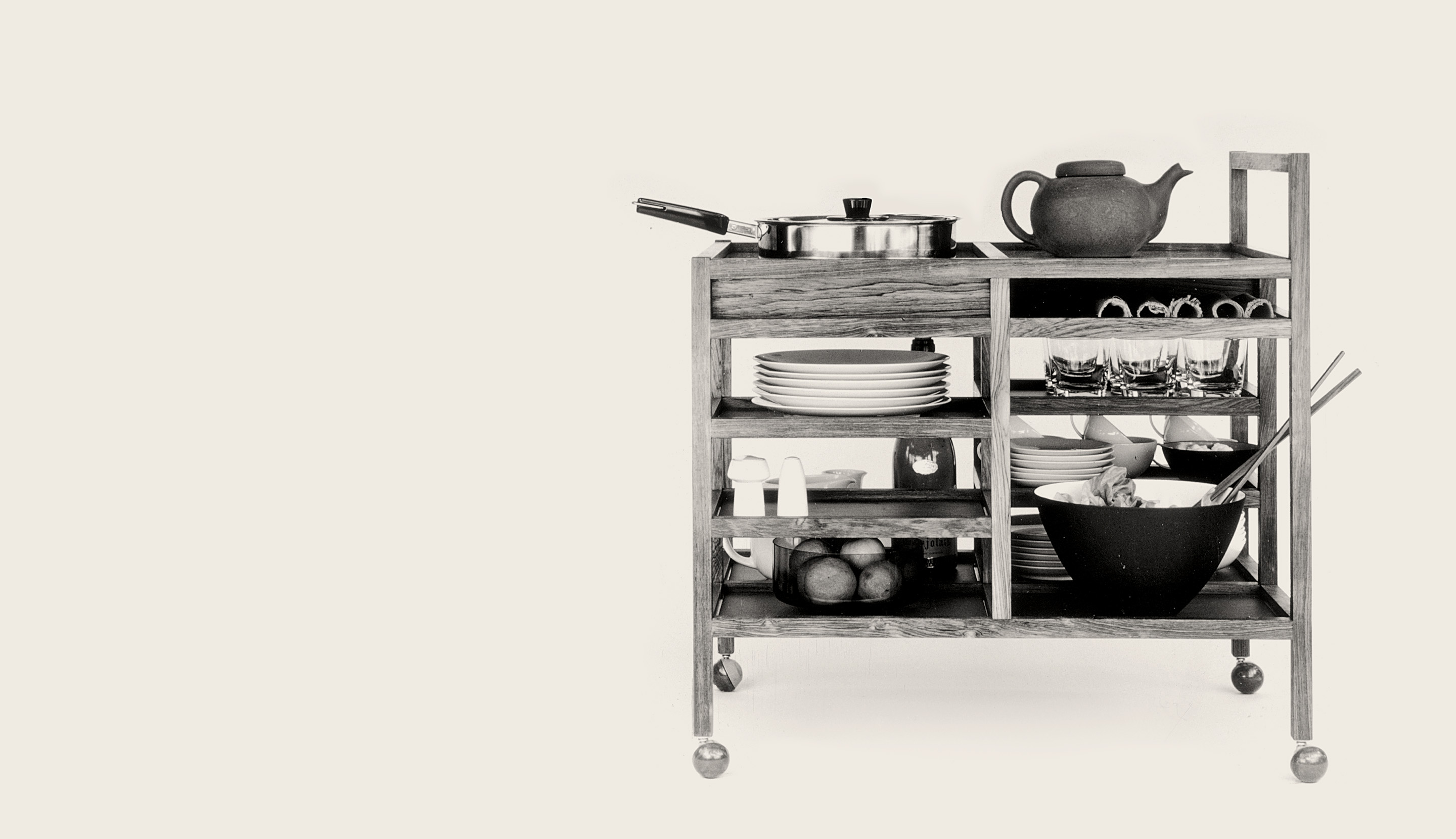 Serving cart and nest of tables